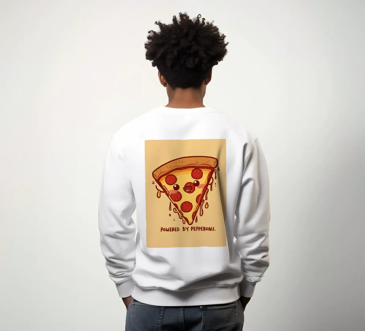 "Powered by Pepperoni" felpa da DesignDoodle