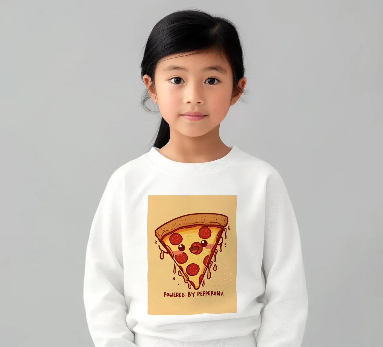 "Powered by Pepperoni" felpa bambino da DesignDoodle