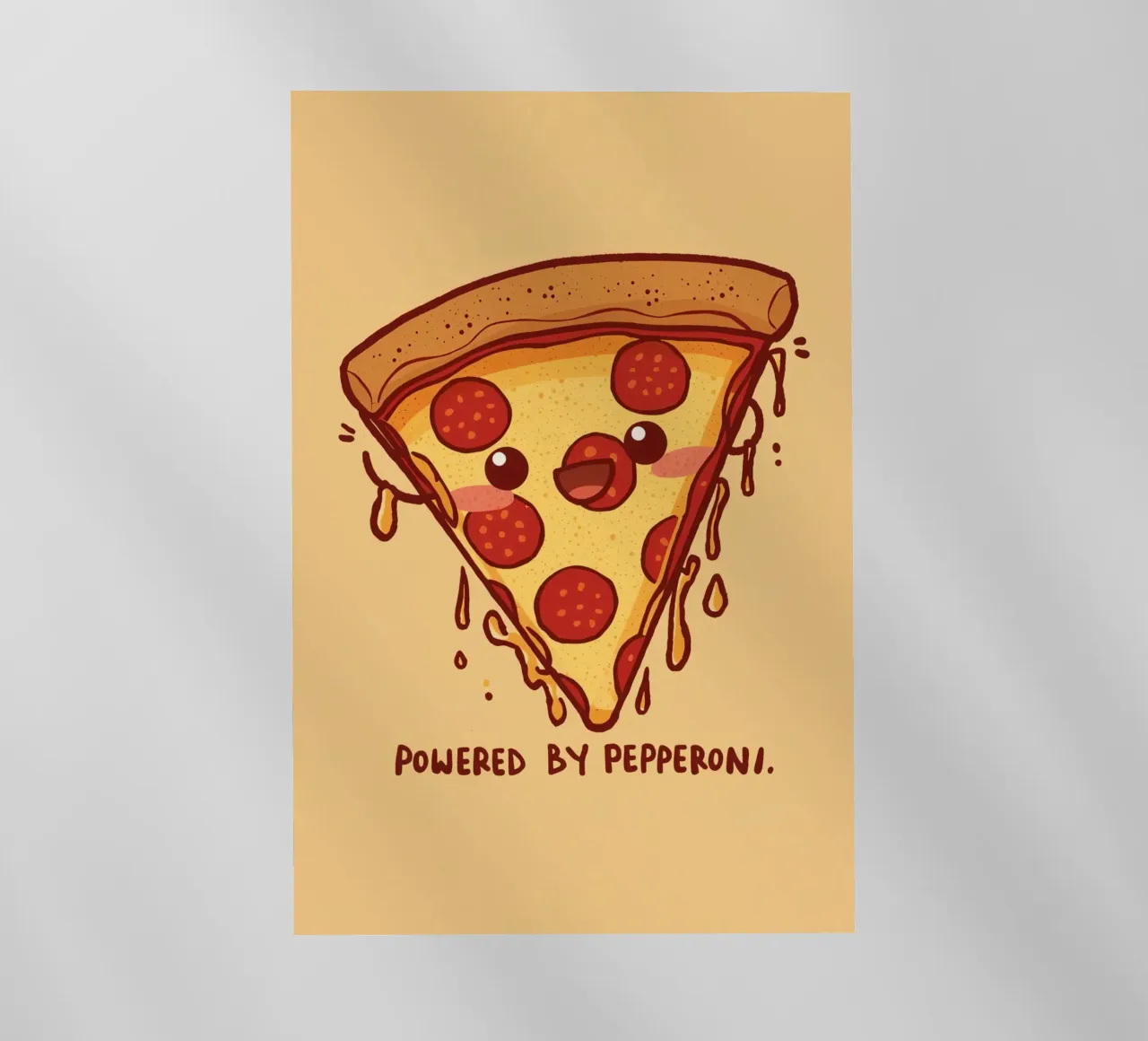 "Powered by Pepperoni" pellicola backlit da DesignDoodle