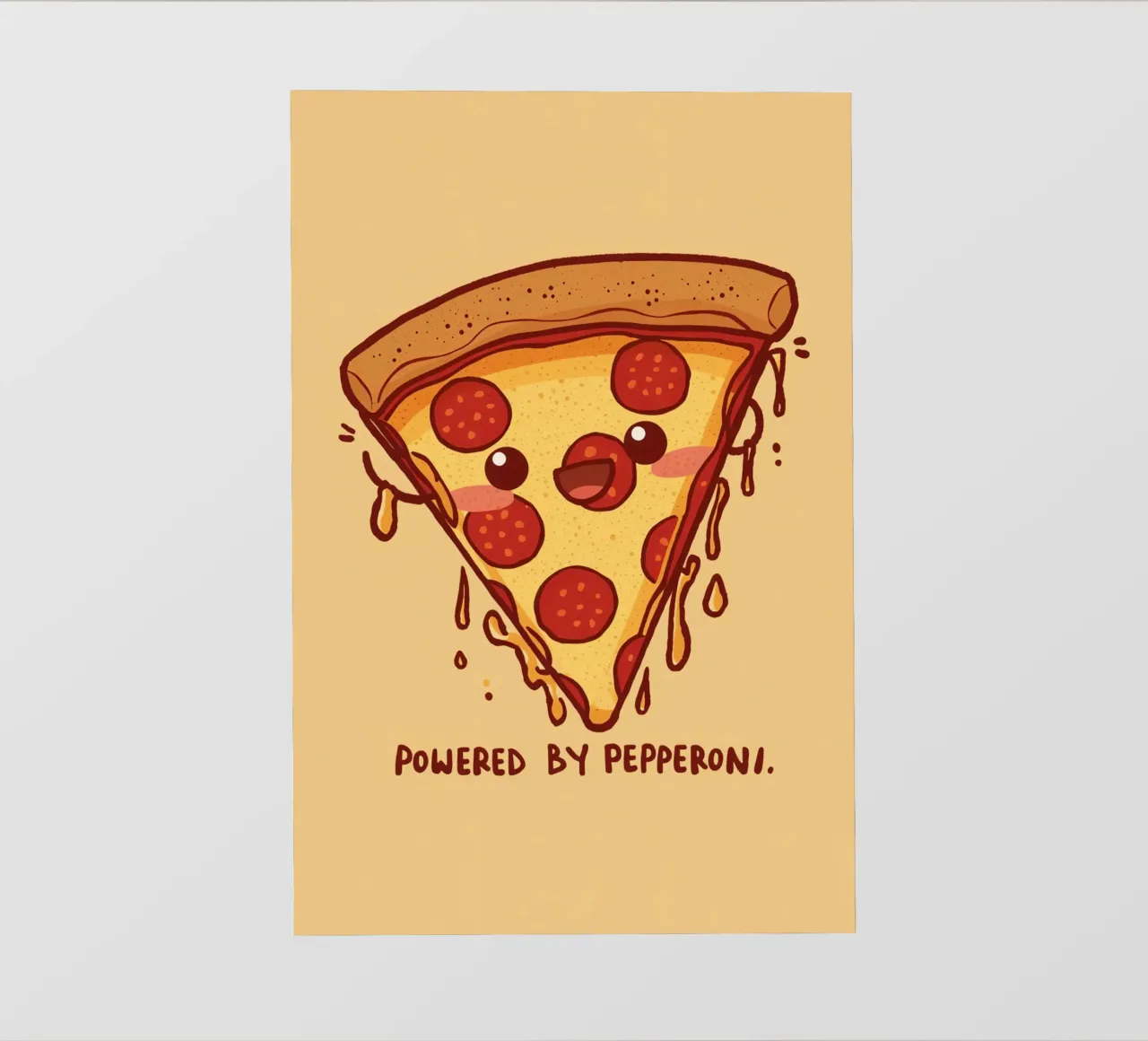 "Powered by Pepperoni" telo in pvc da DesignDoodle