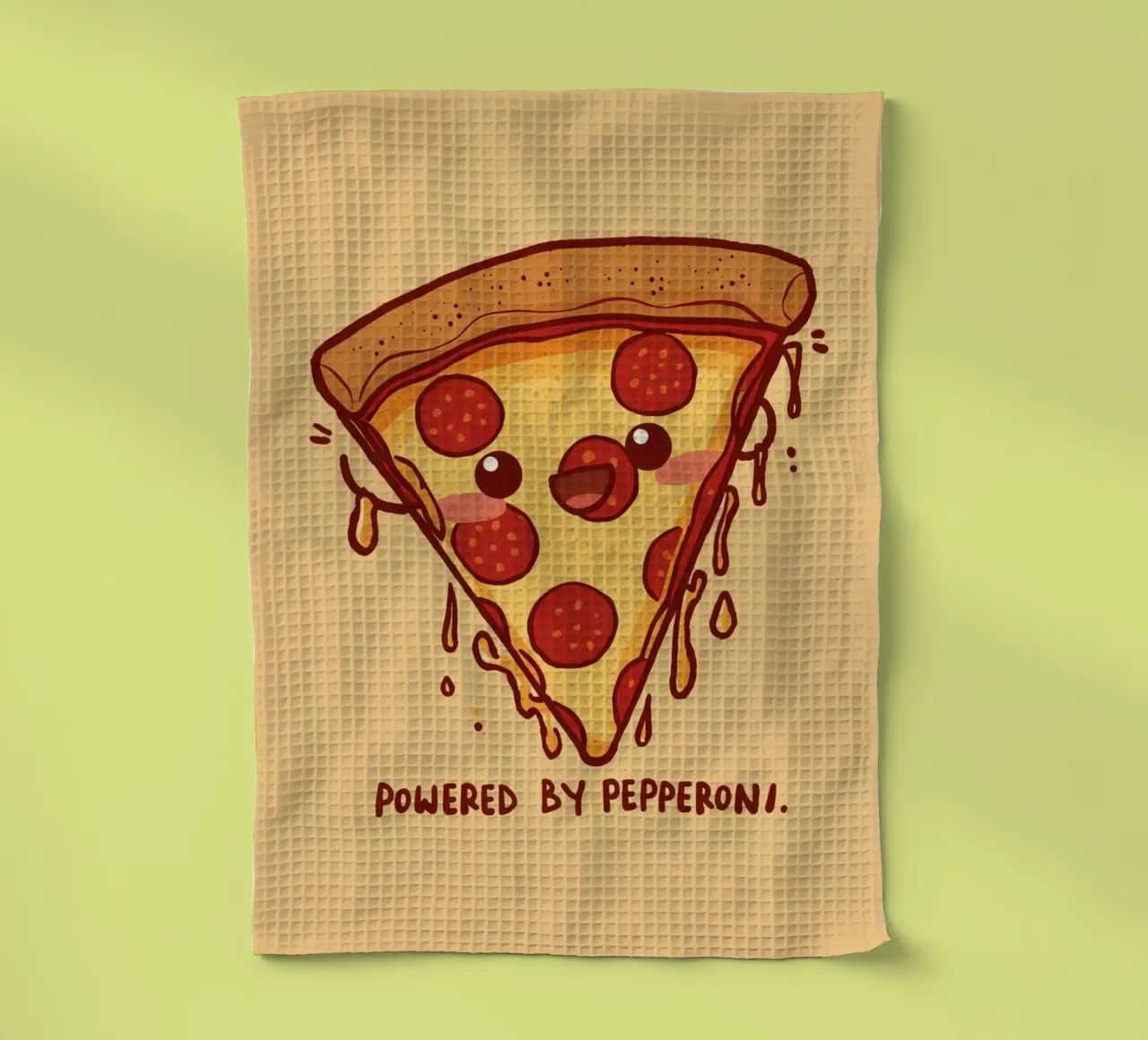 "Powered by Pepperoni" canovaccio da cucina da DesignDoodle