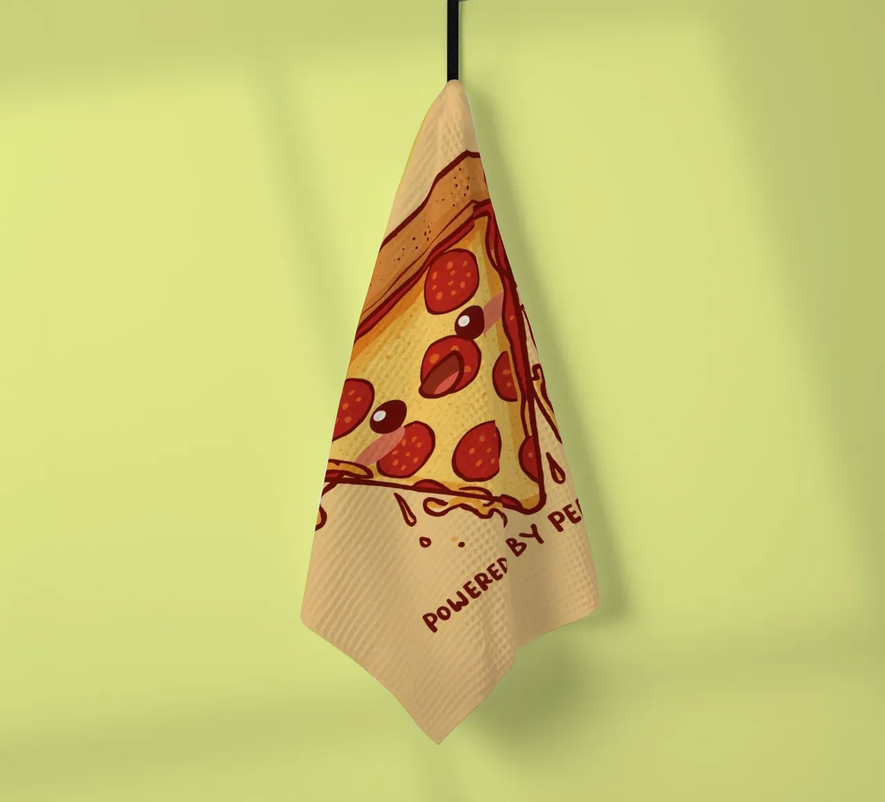 "Powered by Pepperoni" canovaccio da cucina da DesignDoodle