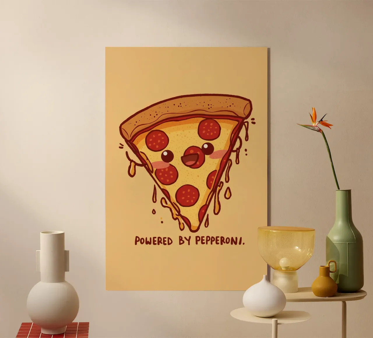 "Powered by Pepperoni" plexiglass da DesignDoodle