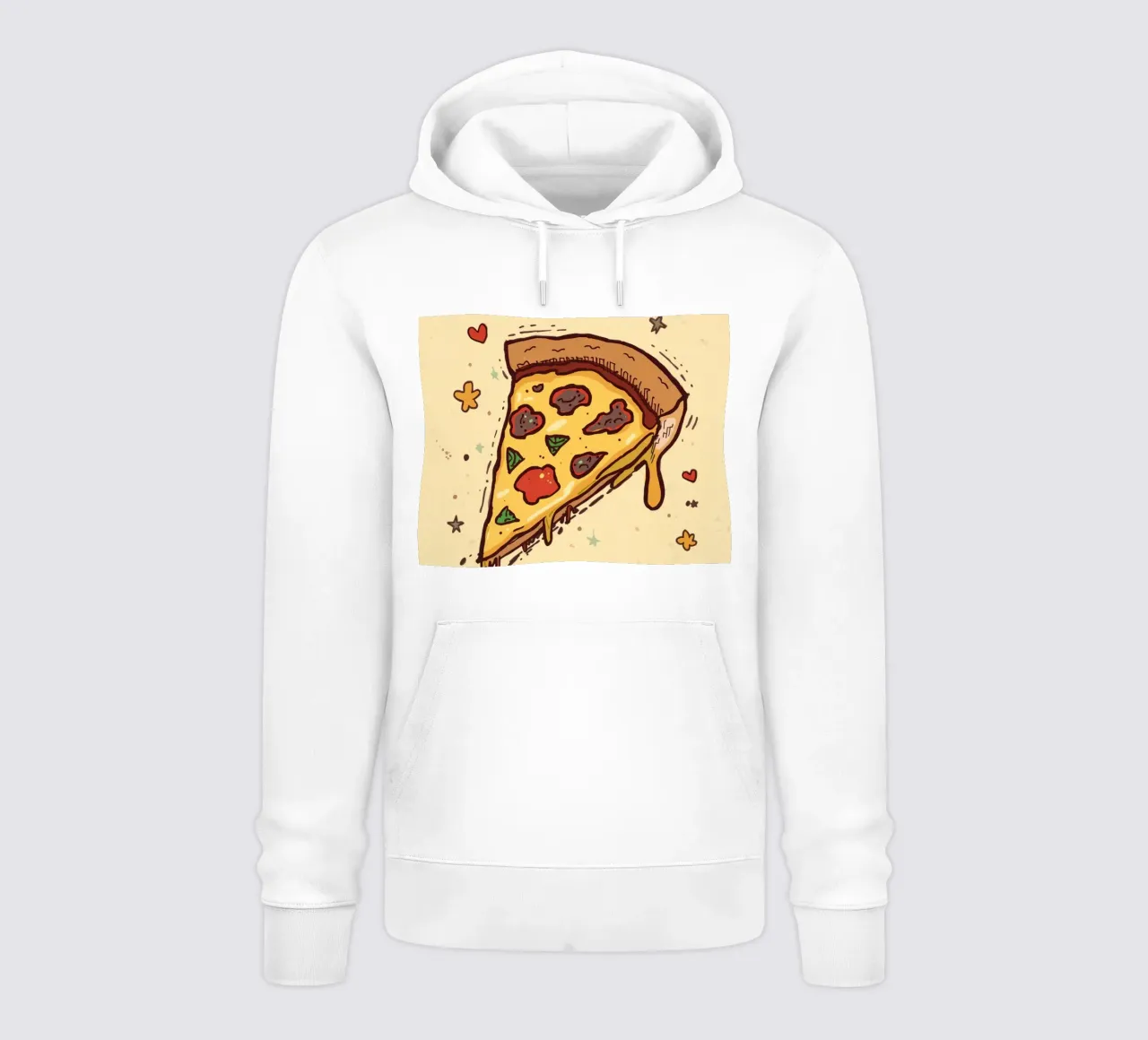 Trancio di pizza "Amore al primo morso felpa con cappuccio da DesignDoodle