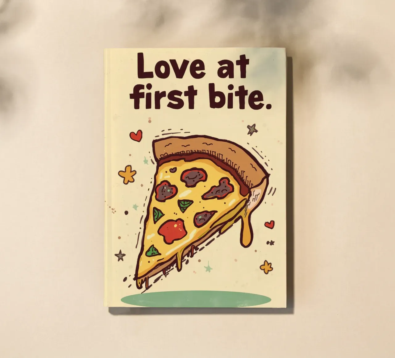 Pizza Slice " Love At First Bite" notebook by DesignDoodle