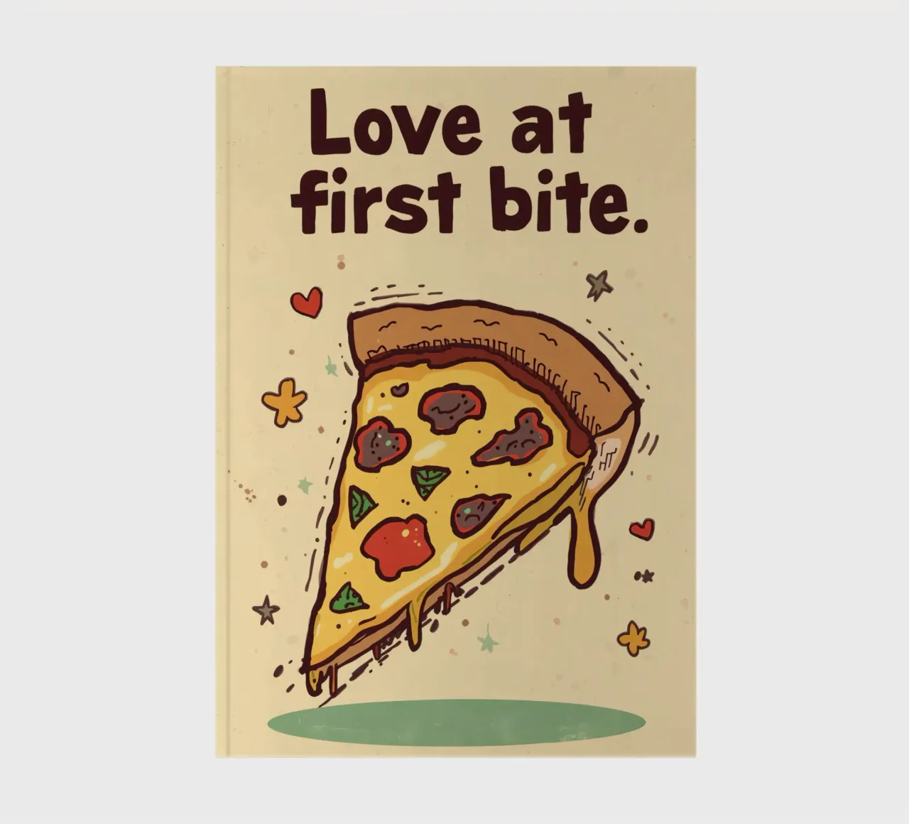Pizza Slice " Love At First Bite" notebook by DesignDoodle
