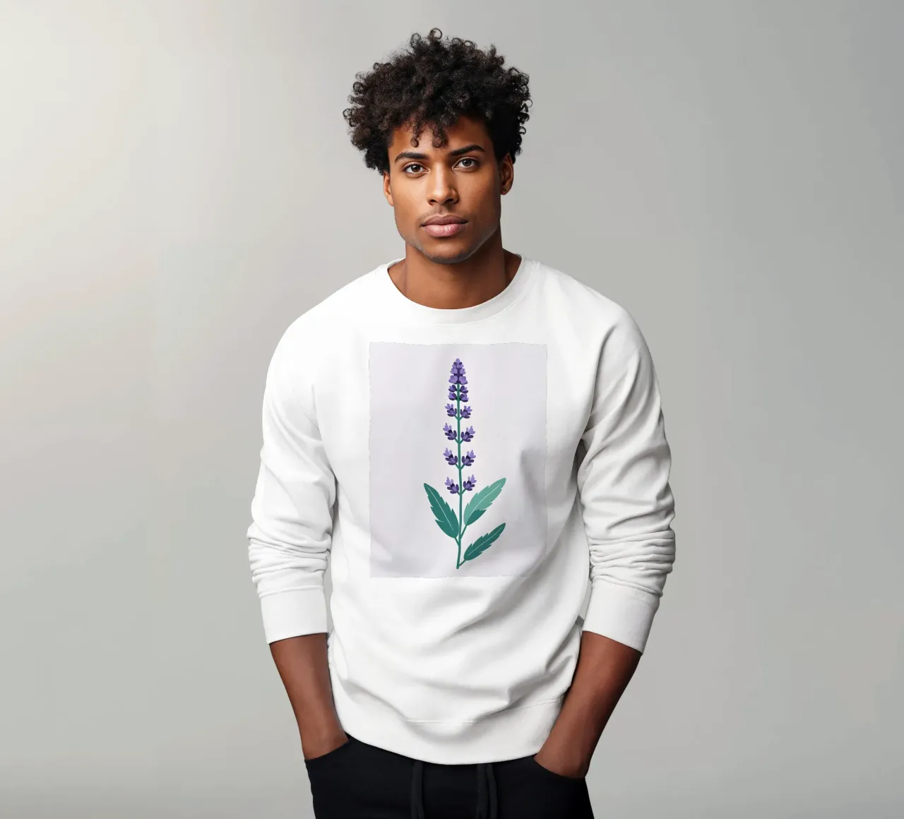Stelo di lavanda felpa da Botanical Gallery