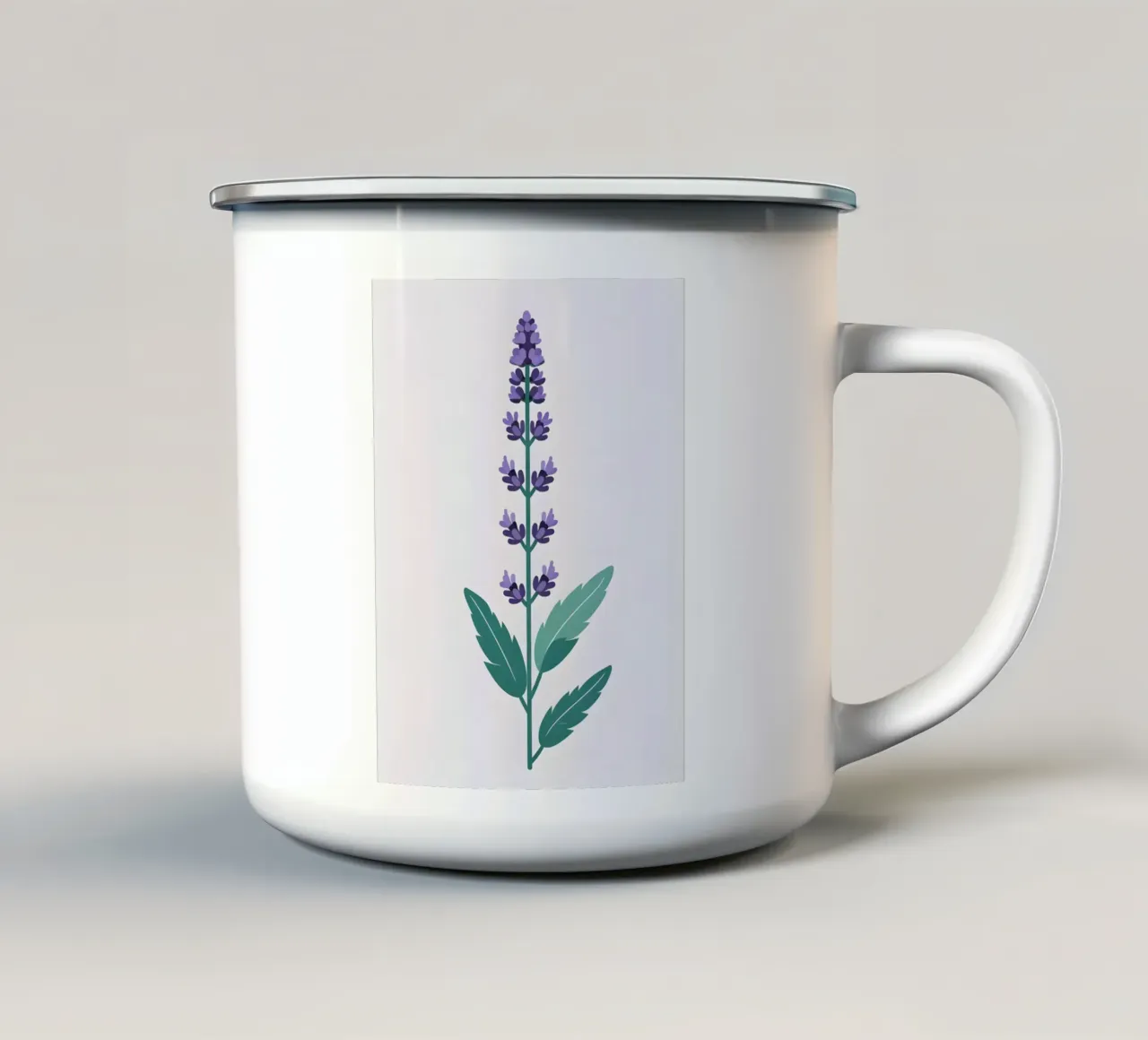 Stelo di lavanda tazza in smalto da Botanical Gallery