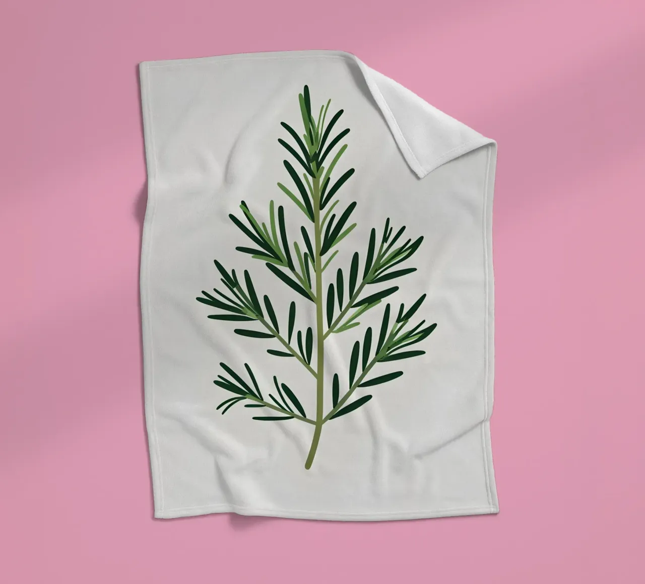 Rosmarin-Zweig Fleecedecke von Botanical Gallery