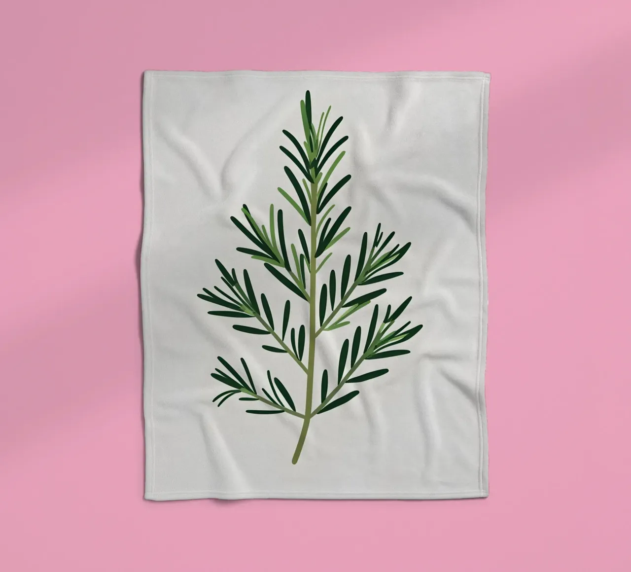 Rosmarin-Zweig Fleecedecke von Botanical Gallery