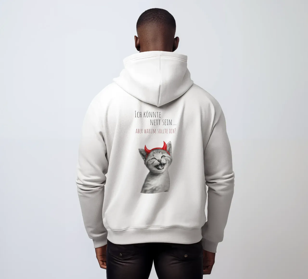 Coole Katze - Kleines Teufelchen felpa con cappuccio da Melanie Viola