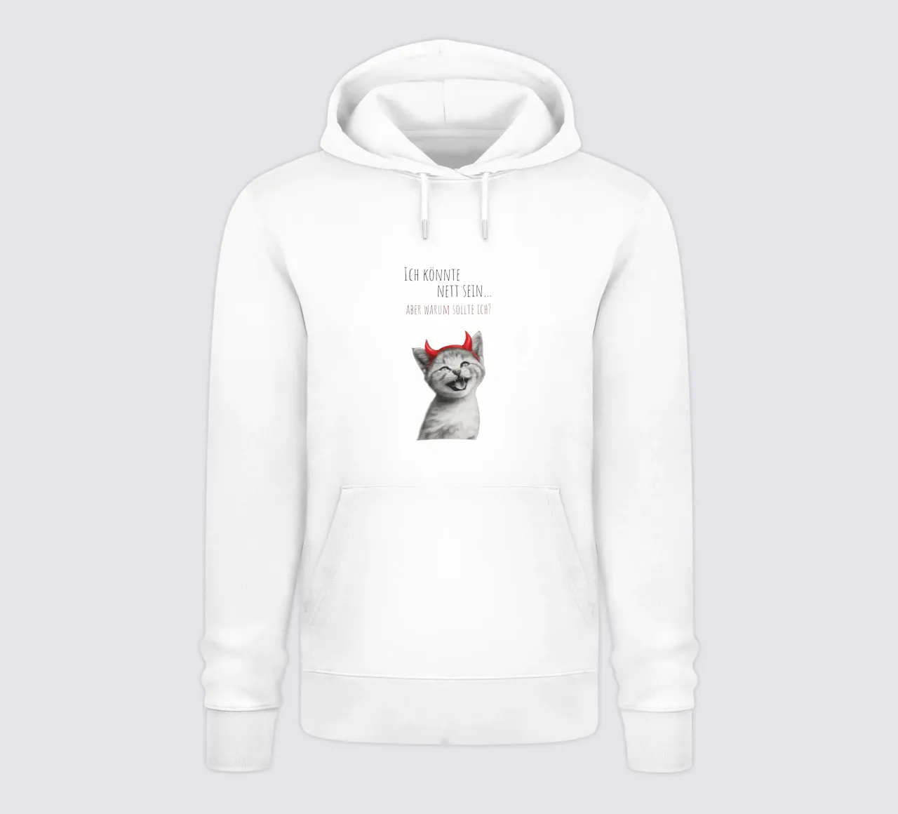 Coole Katze - Kleines Teufelchen felpa con cappuccio da Melanie Viola