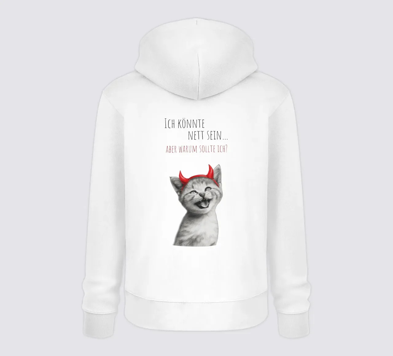 Coole Katze - Kleines Teufelchen felpa con cappuccio da Melanie Viola