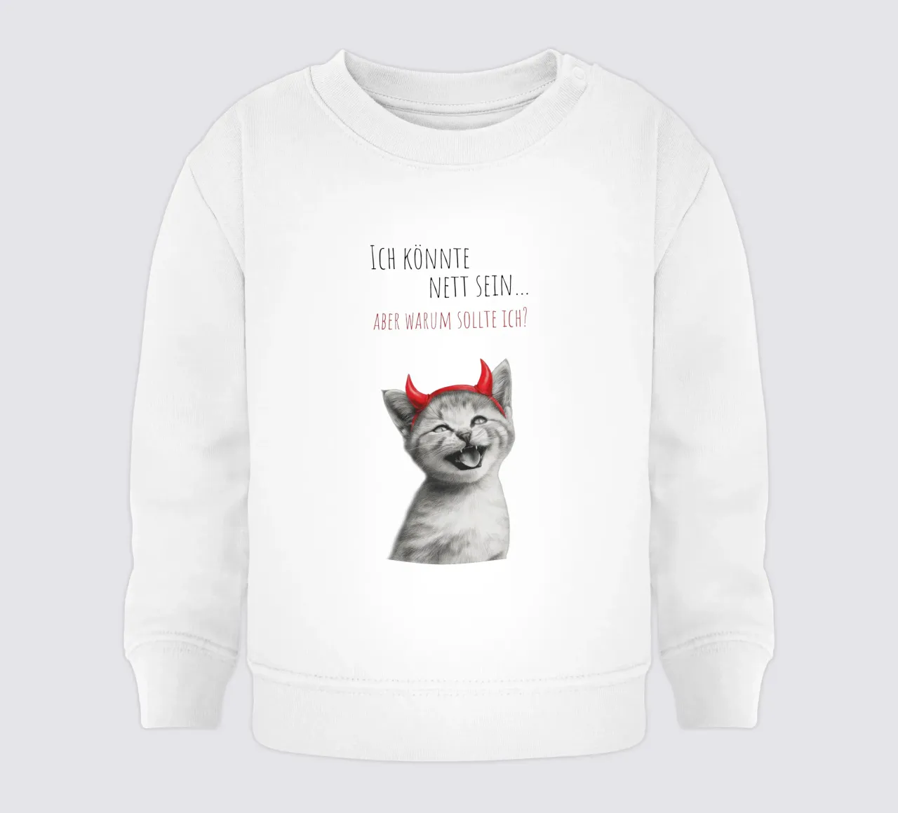 Coole Katze - Kleines Teufelchen felpa neonato da Melanie Viola
