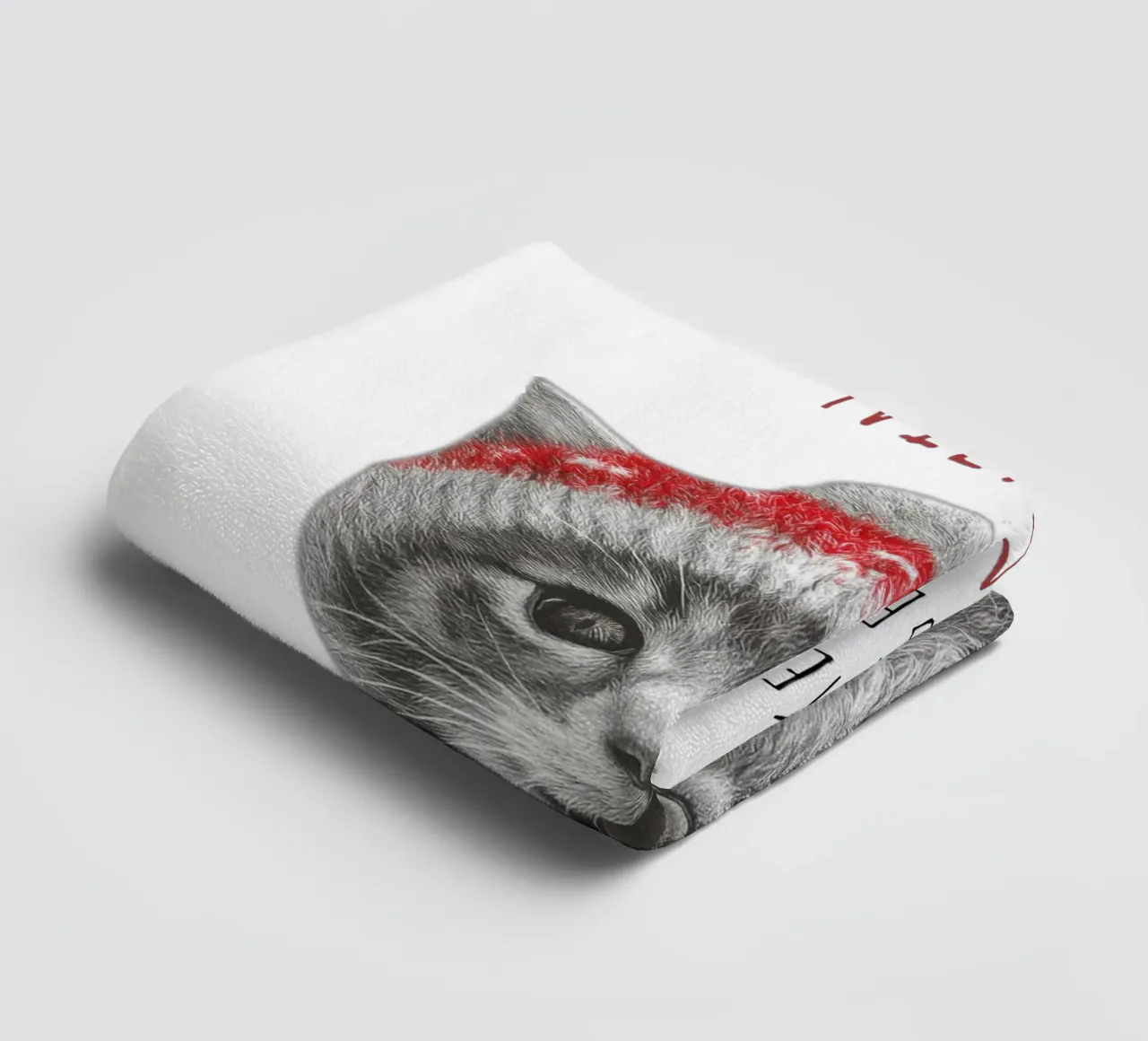 Coole Katze - Frechdachs mit roter Mütze asciugamano da bagno da Melanie Viola