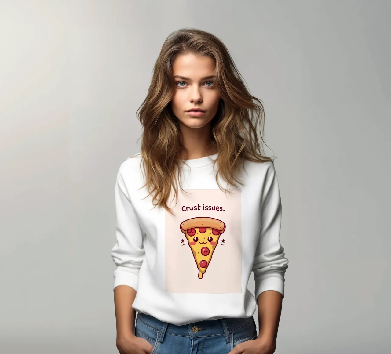 Fetta di pizza carina "Problemi di crosta felpa da DesignDoodle