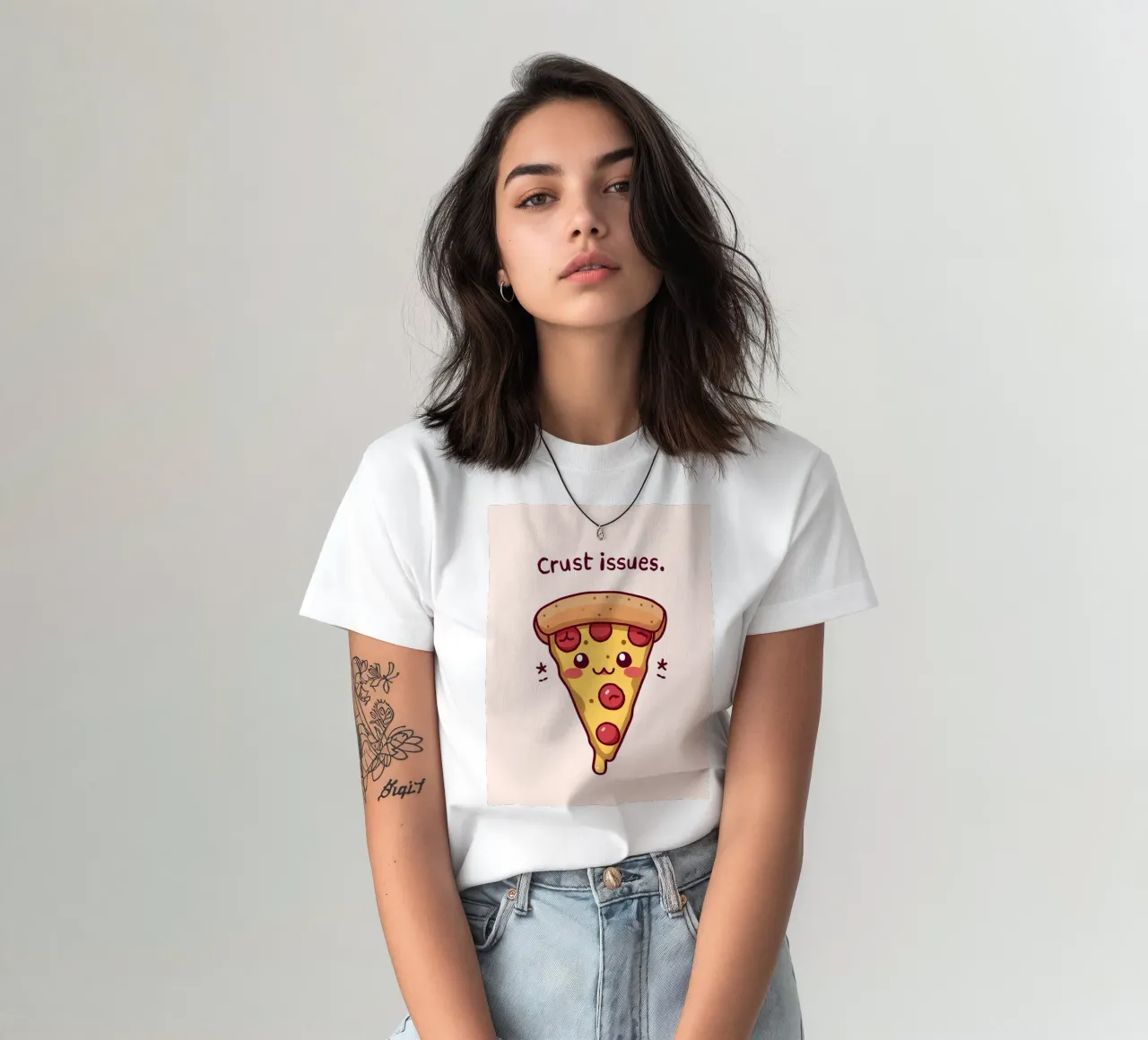 Fetta di pizza carina "Problemi di crosta t-shirt da DesignDoodle