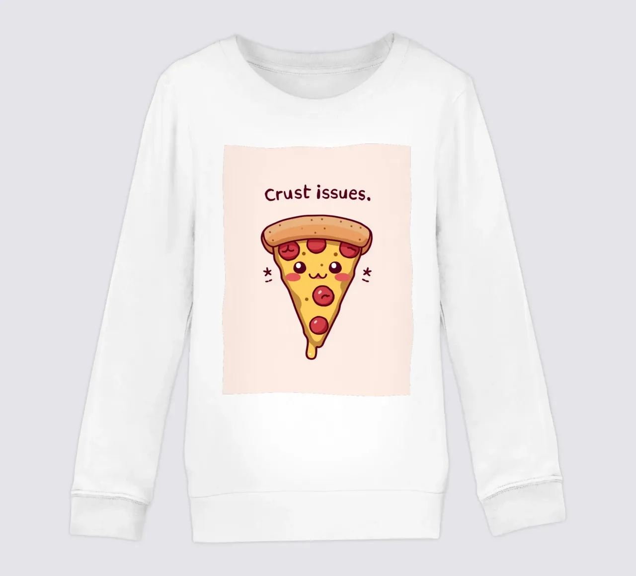 Fetta di pizza carina "Problemi di crosta felpa bambino da DesignDoodle