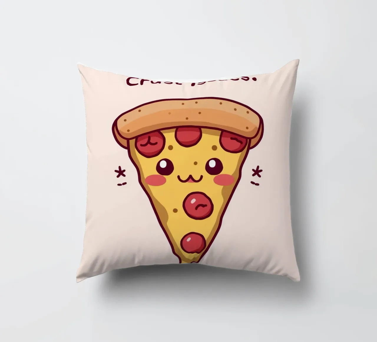 Fetta di pizza carina "Problemi di crosta cuscino da DesignDoodle