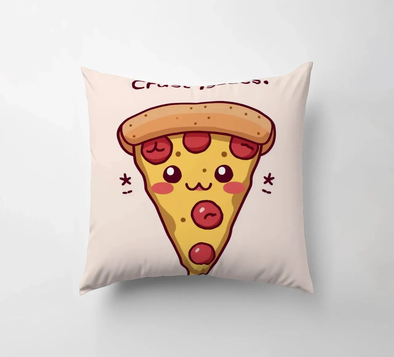 Fetta di pizza carina "Problemi di crosta cuscino da DesignDoodle