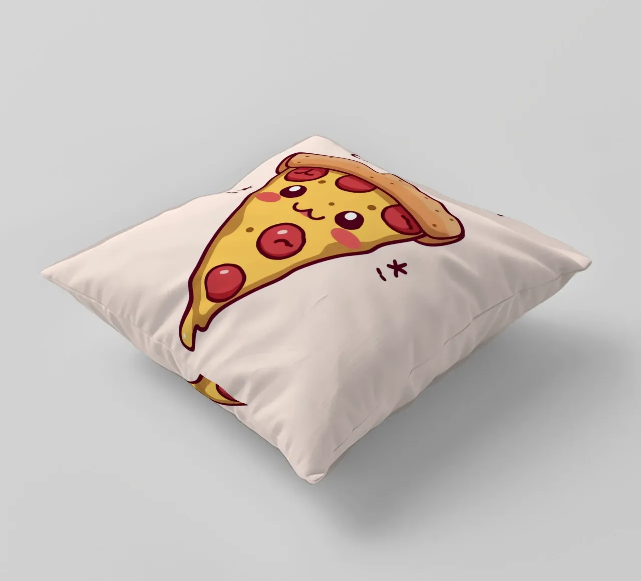 Fetta di pizza carina "Problemi di crosta cuscino da DesignDoodle