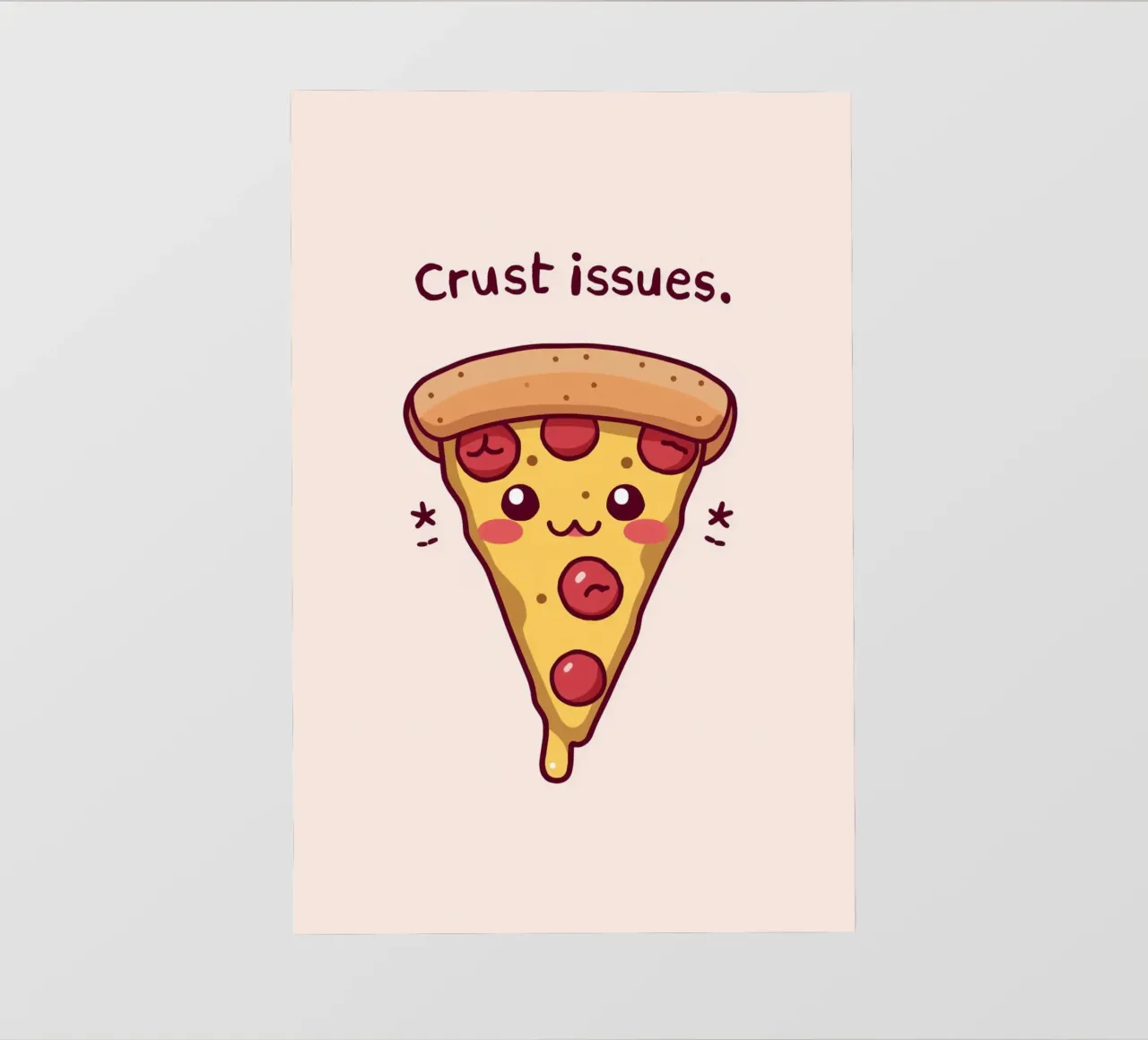 Fetta di pizza carina "Problemi di crosta pellicola backlit da DesignDoodle