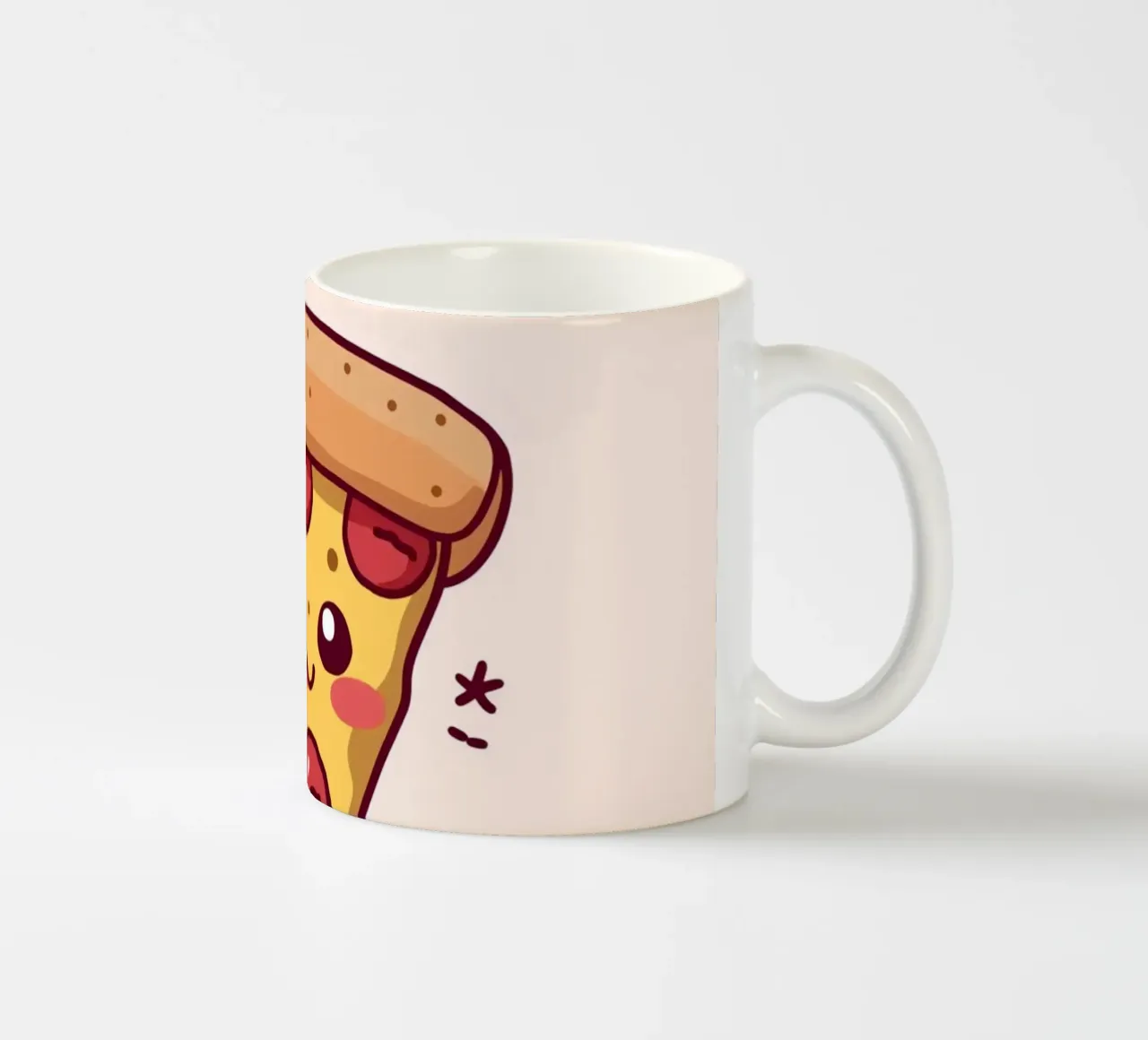 Fetta di pizza carina "Problemi di crosta tazza in ceramica da DesignDoodle