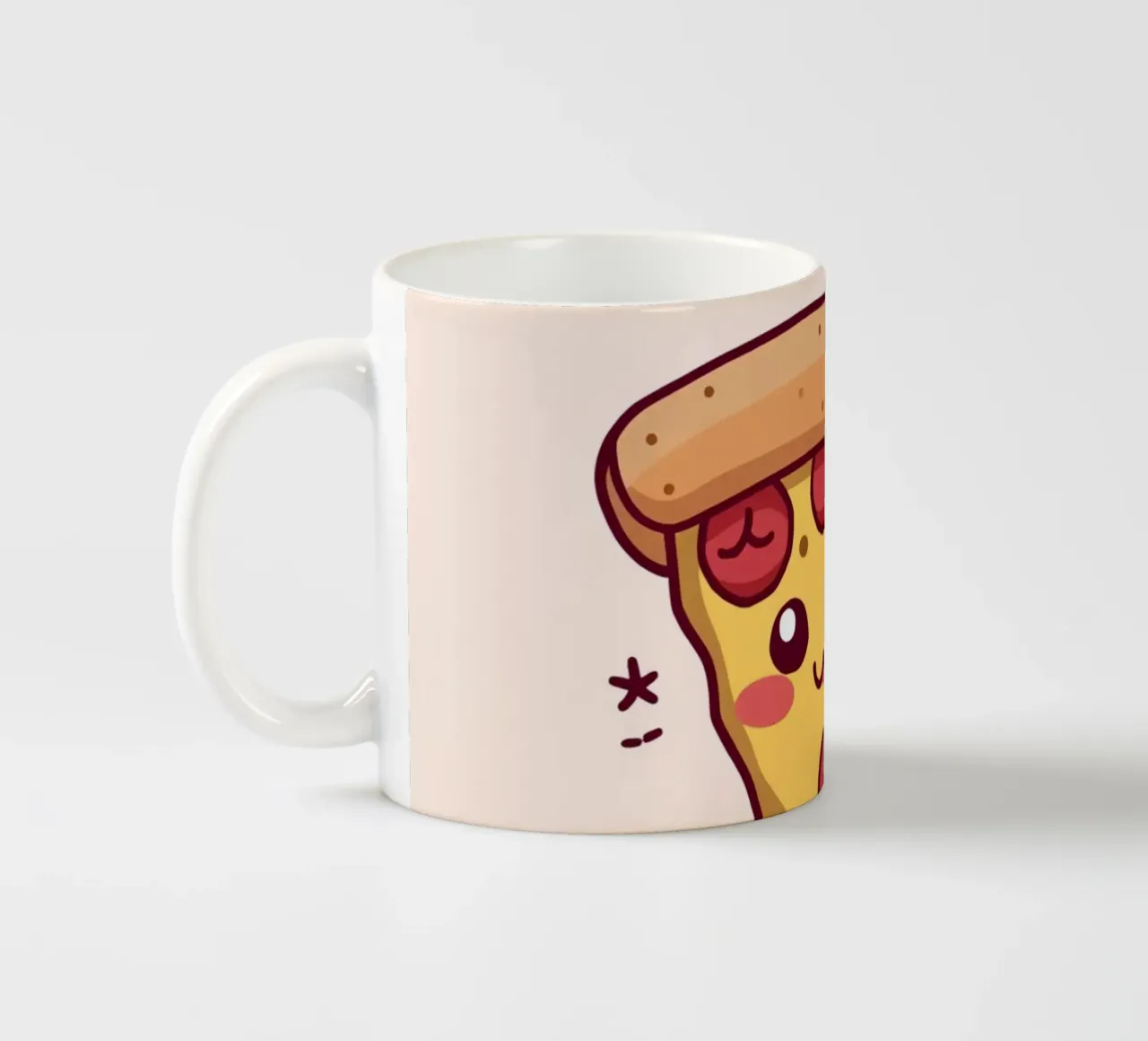 Fetta di pizza carina "Problemi di crosta tazza in ceramica da DesignDoodle
