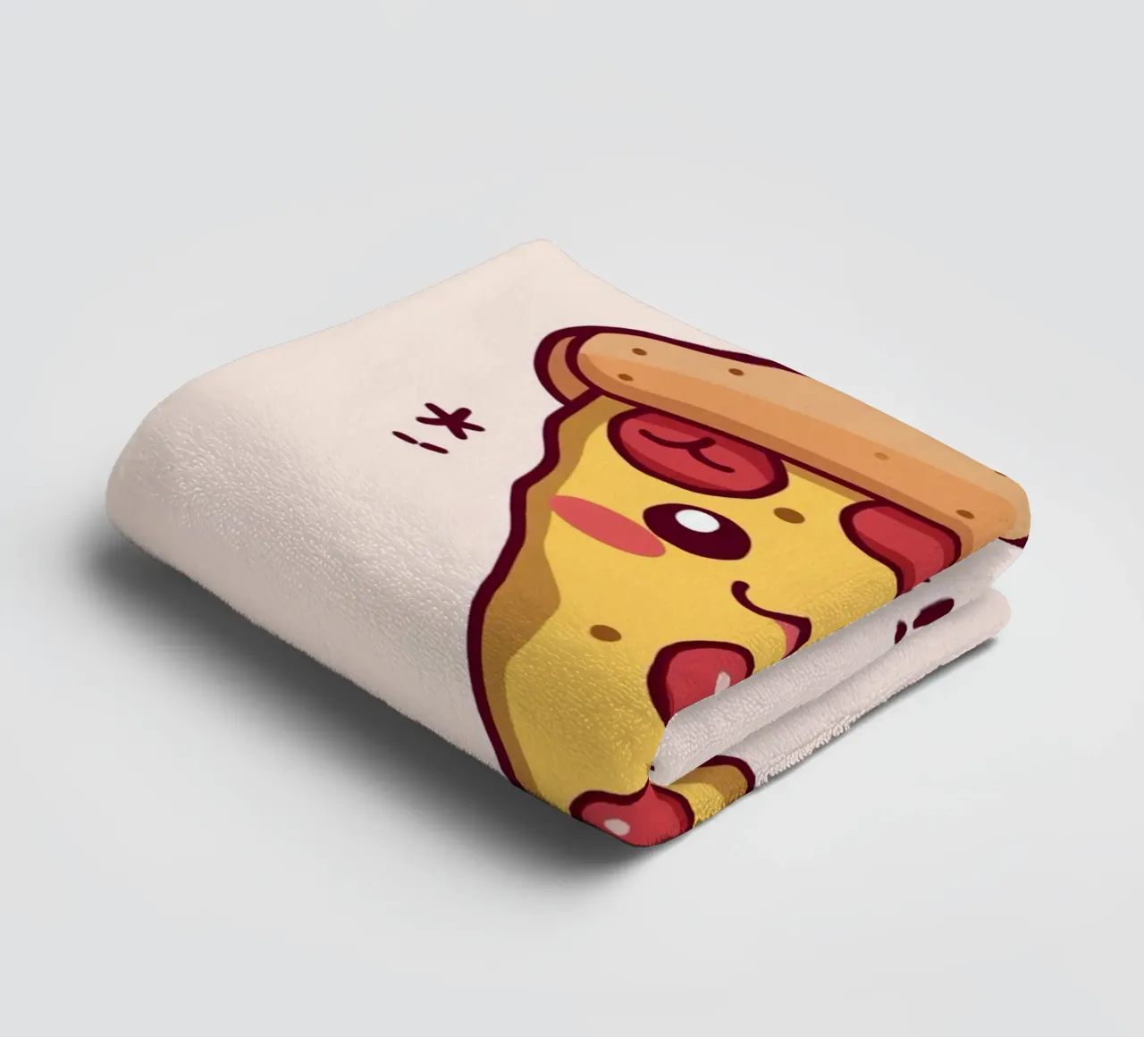 Schattige pizzaplak "Problemen met de korst". badhanddoek van DesignDoodle