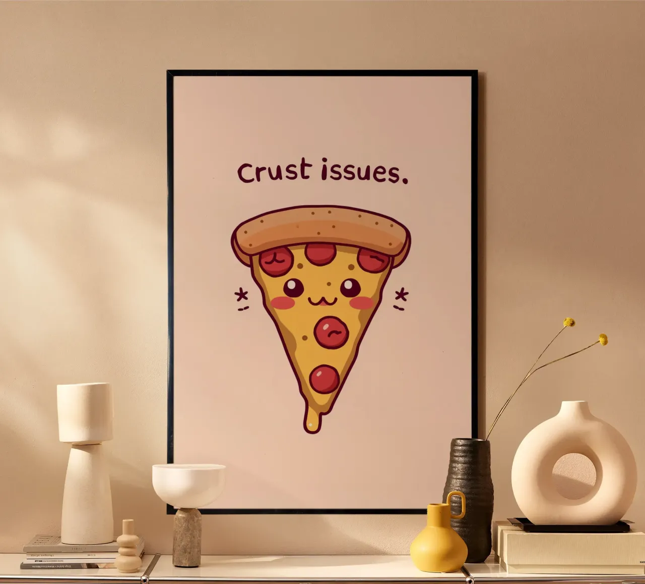 Fetta di pizza carina "Problemi di crosta carta hahnemühle da DesignDoodle