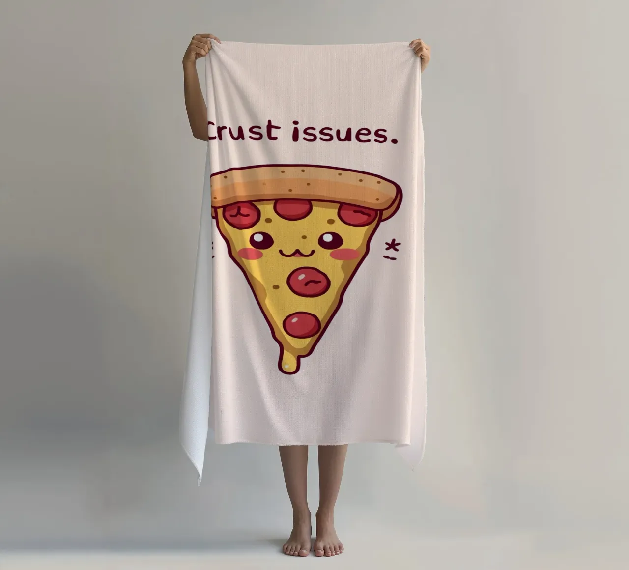 Fetta di pizza carina "Problemi di crosta telo mare da DesignDoodle