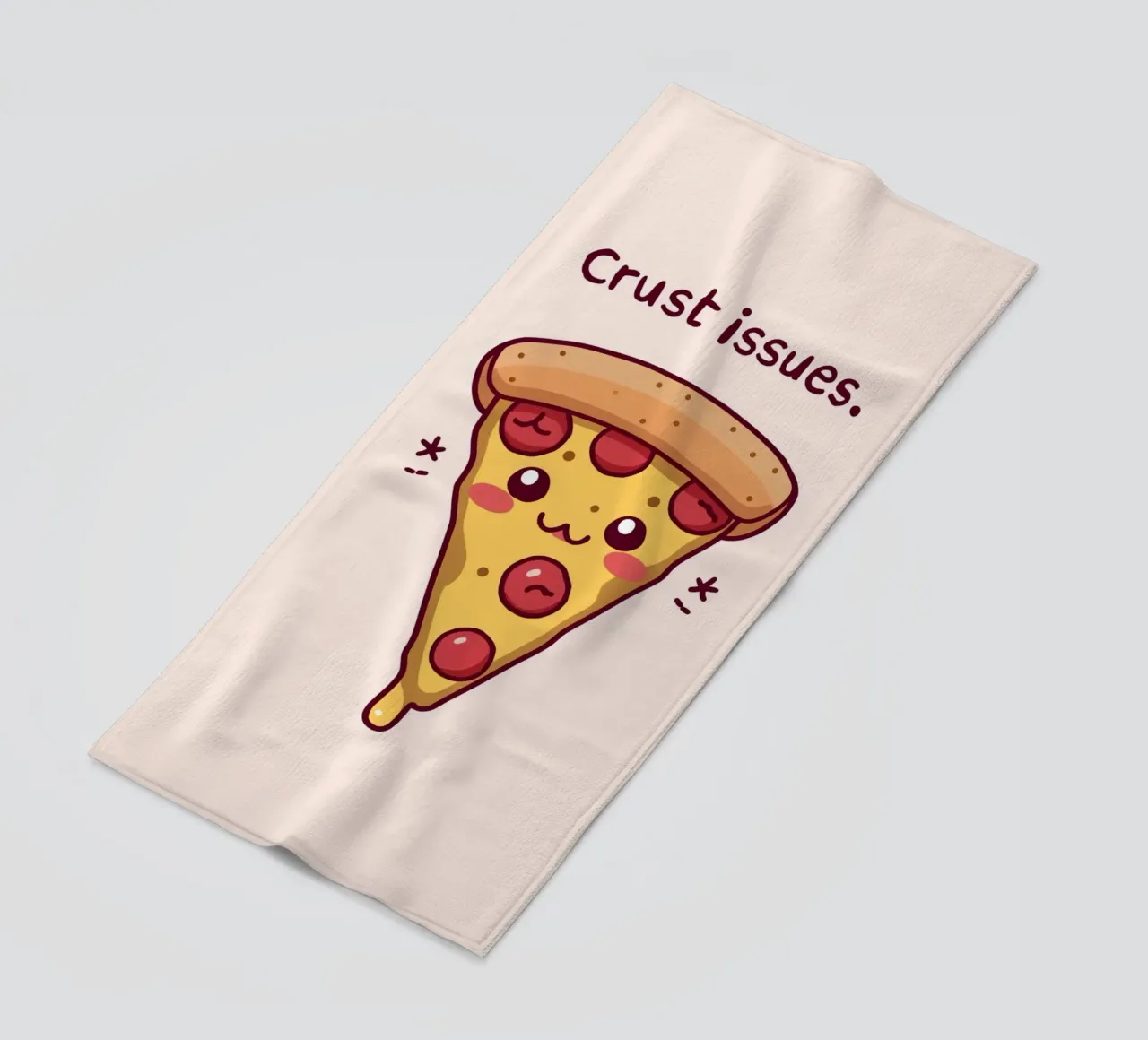 Fetta di pizza carina "Problemi di crosta telo mare da DesignDoodle