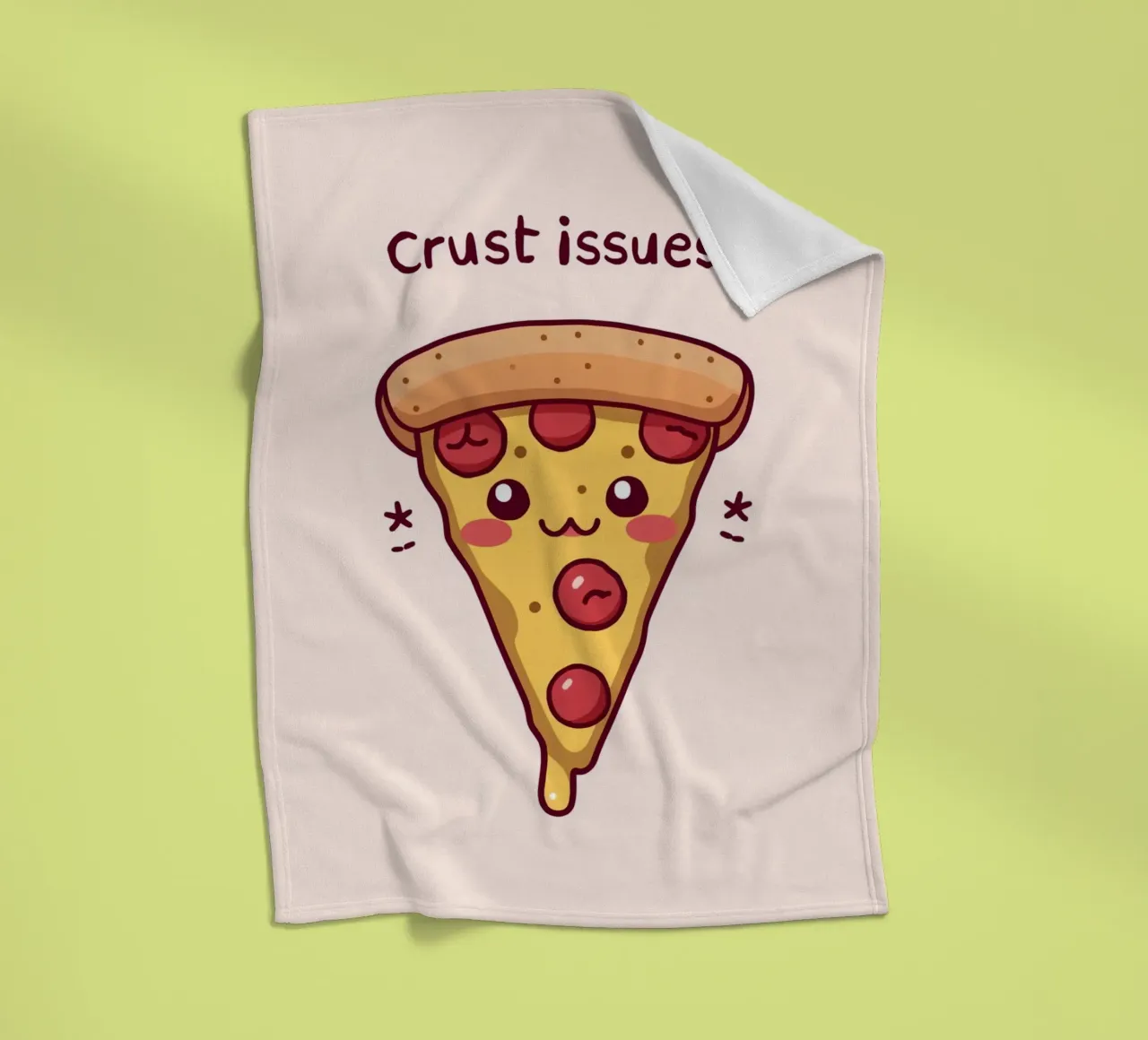 Fetta di pizza carina "Problemi di crosta coperta in pile da DesignDoodle