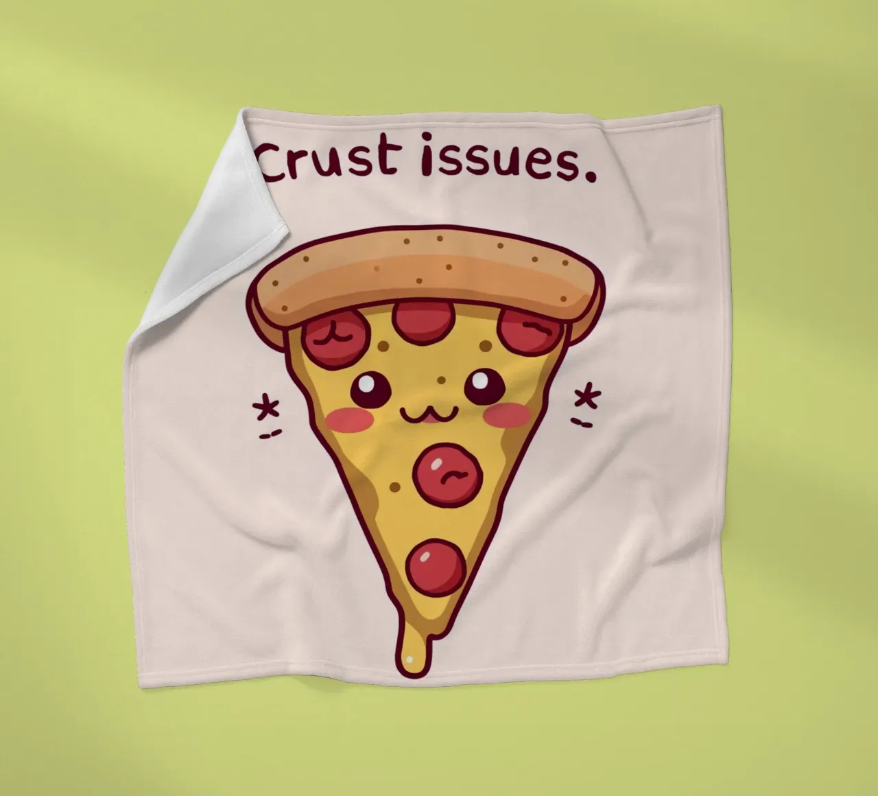 Fetta di pizza carina "Problemi di crosta coperta in pile da DesignDoodle