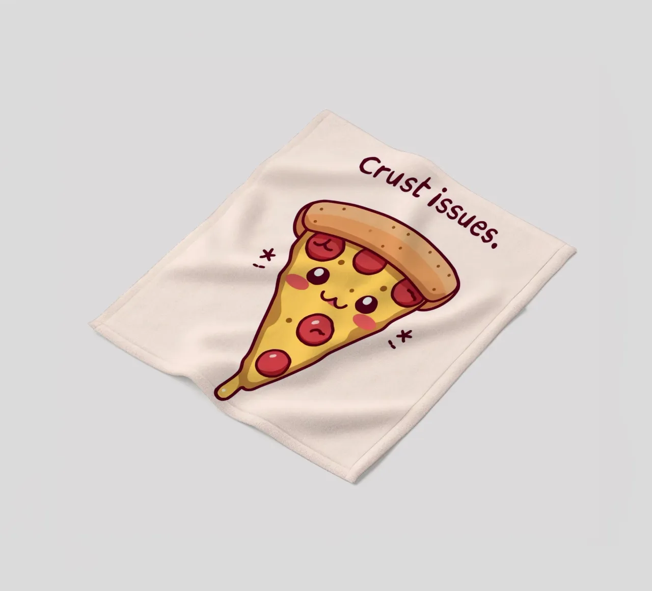 Fetta di pizza carina "Problemi di crosta coperta in pile da DesignDoodle