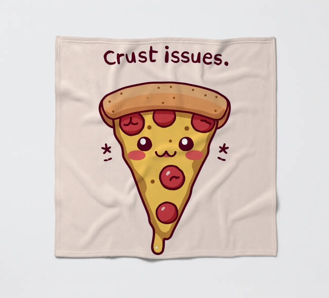 Fetta di pizza carina "Problemi di crosta coperta in pile da DesignDoodle