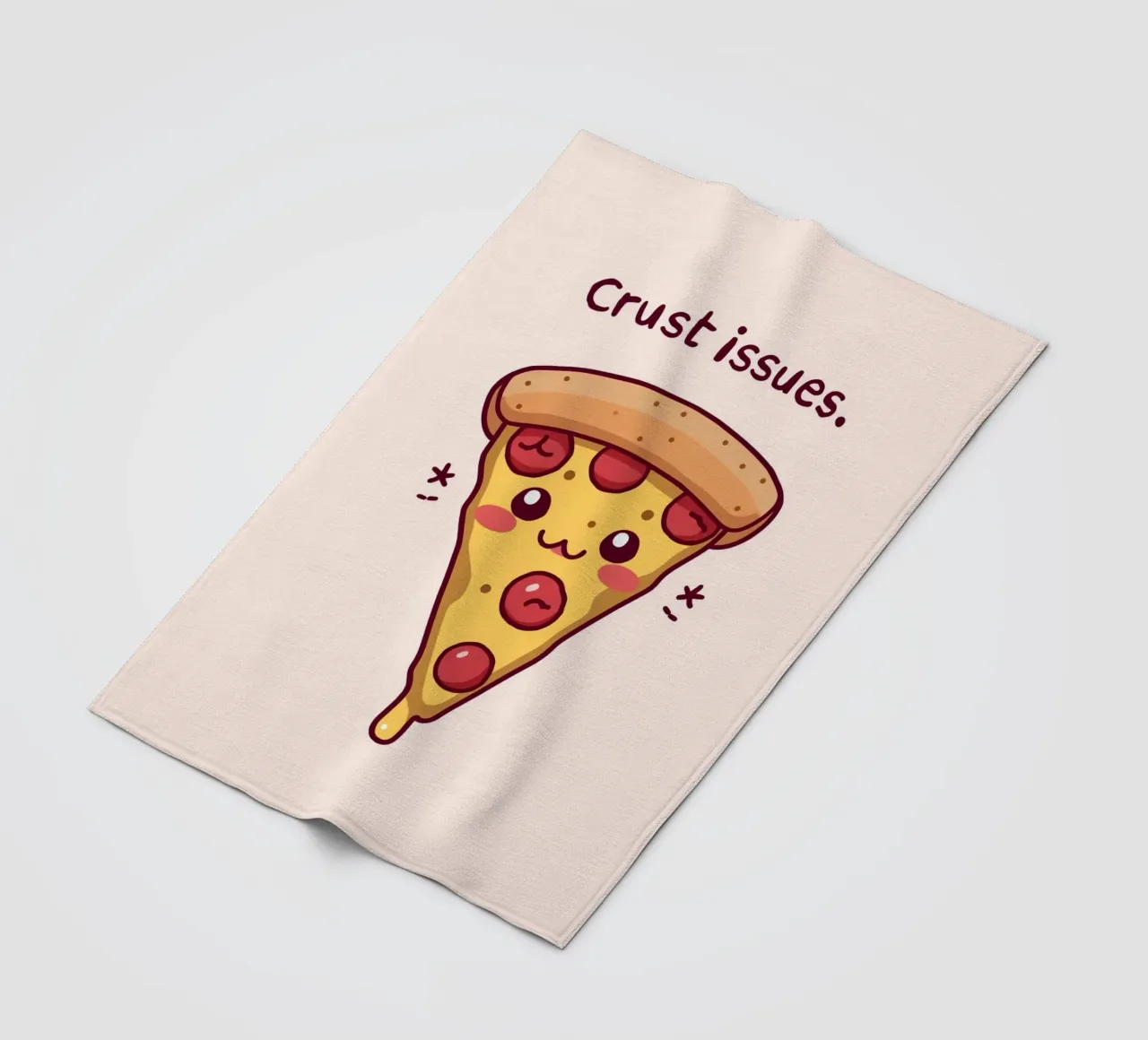 Fetta di pizza carina "Problemi di crosta coperta in pile da DesignDoodle