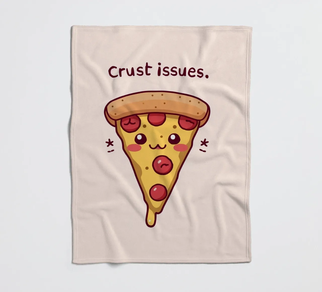 Fetta di pizza carina "Problemi di crosta coperta in pile da DesignDoodle