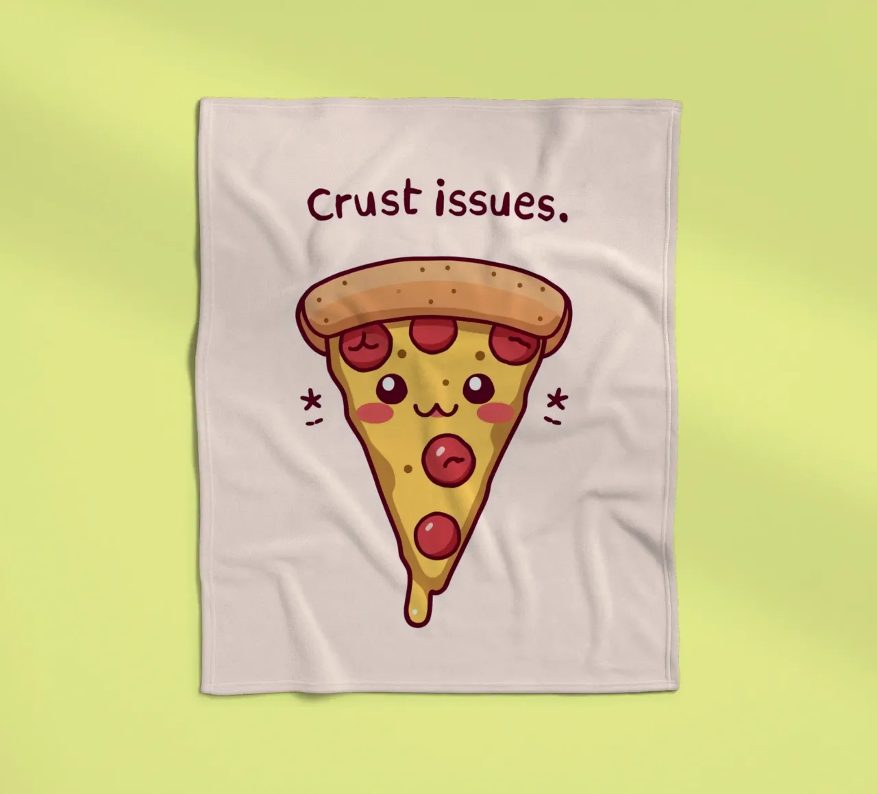 Fetta di pizza carina "Problemi di crosta coperta in pile da DesignDoodle