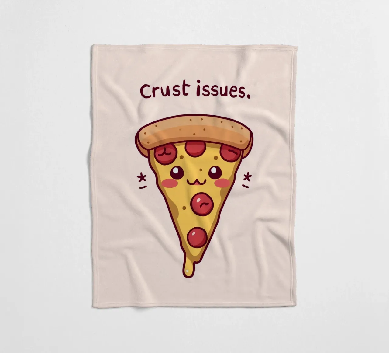 Fetta di pizza carina "Problemi di crosta coperta in pile da DesignDoodle