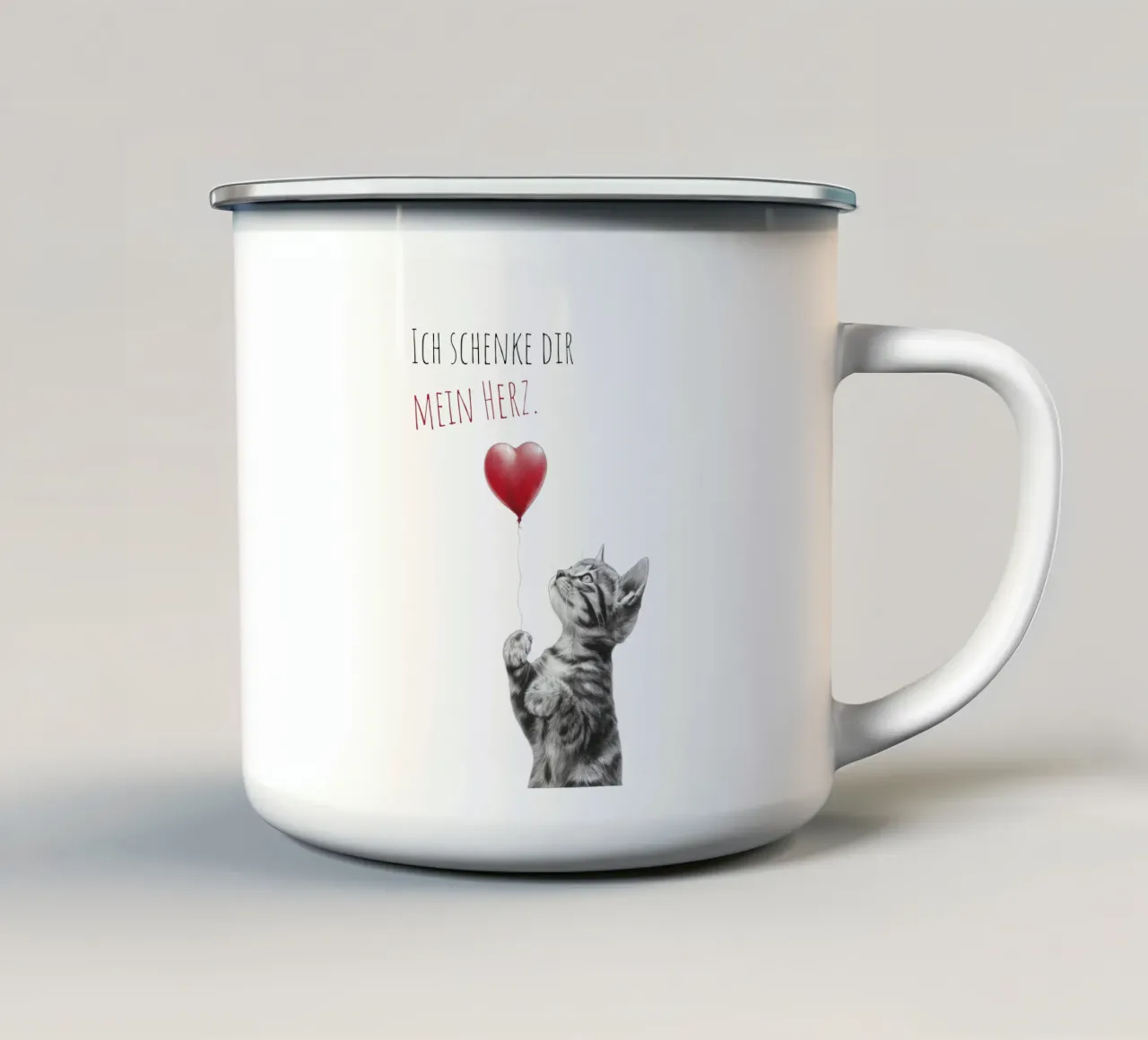 Katzenliebe tazza in smalto da Melanie Viola