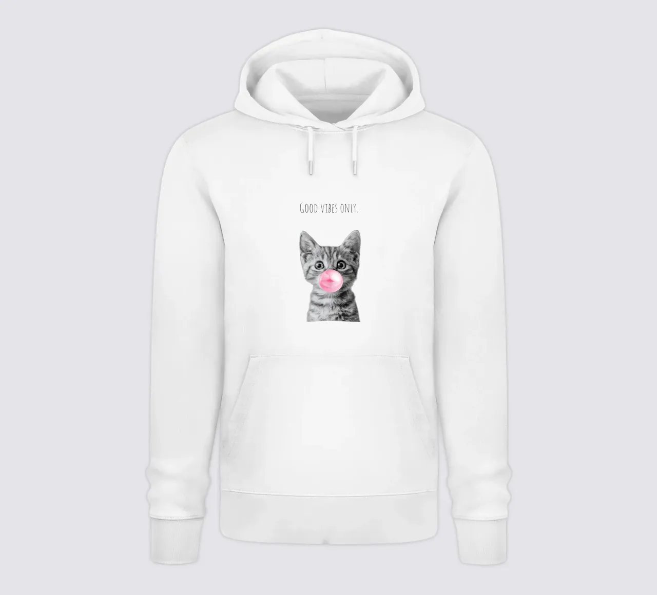 Cool cat - Good Vibes Only - rosa felpa con cappuccio da Melanie Viola
