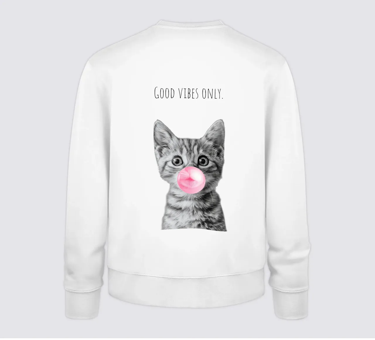 Coole Katze - Nur gute Vibes - rosa Sweatshirt von Melanie Viola