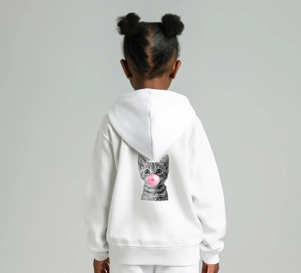 Cool cat - Good Vibes Only - rosa felpa bambino con cappuccio da Melanie Viola