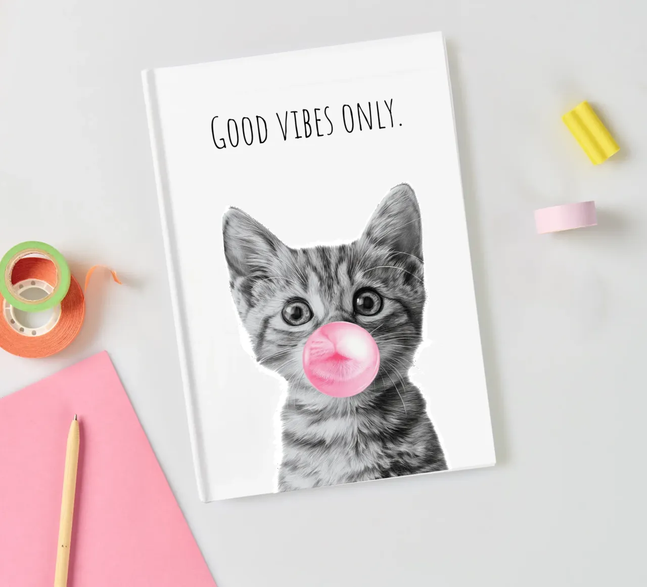 Cool cat - Good Vibes Only - rosa diario da Melanie Viola