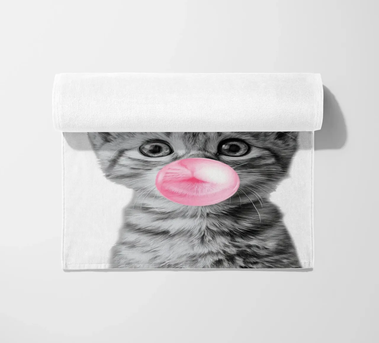 Cool cat - Good Vibes Only - rosa toalla de playa de Melanie Viola
