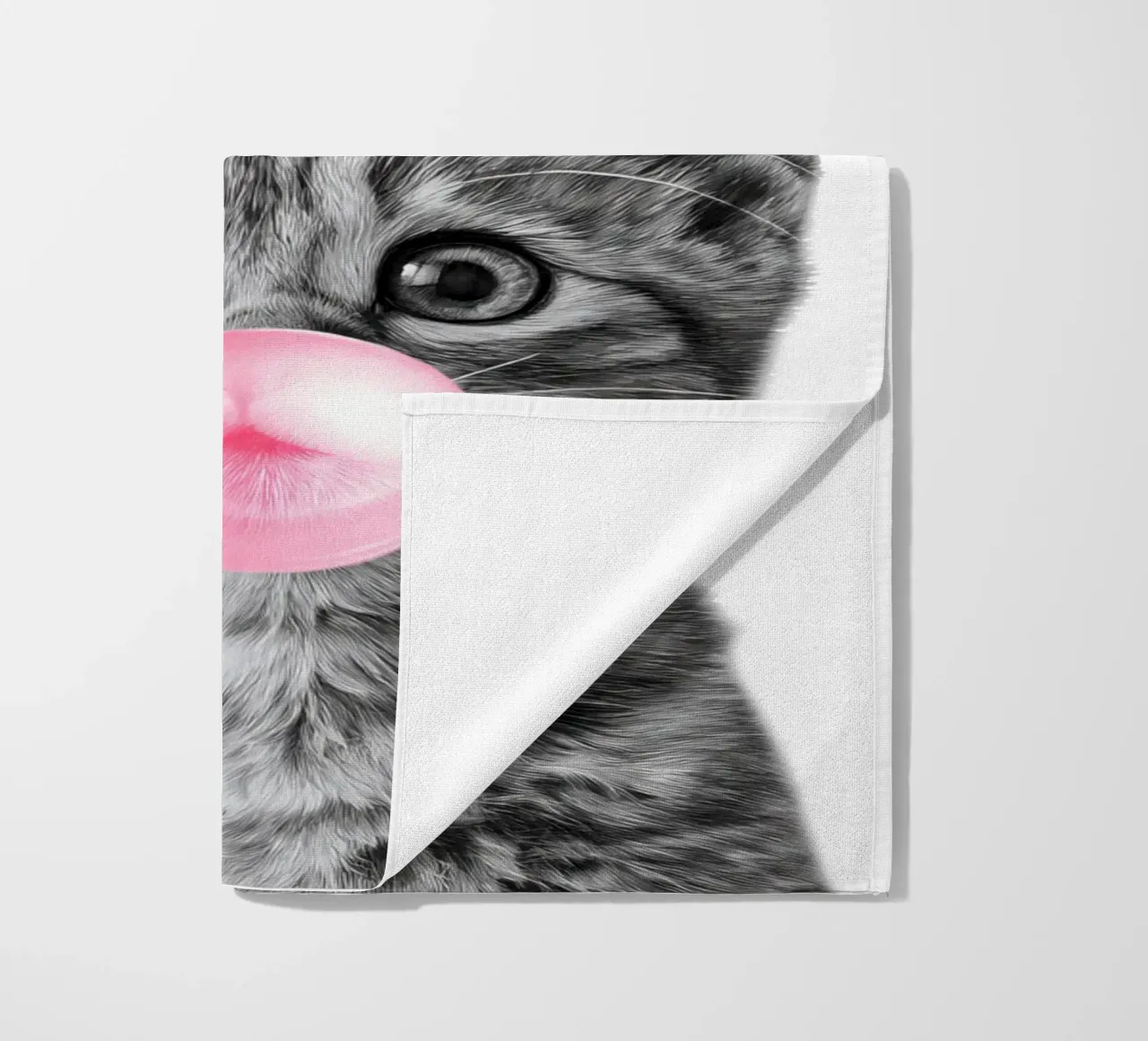 Cool cat - Good Vibes Only - rosa toalla de playa de Melanie Viola
