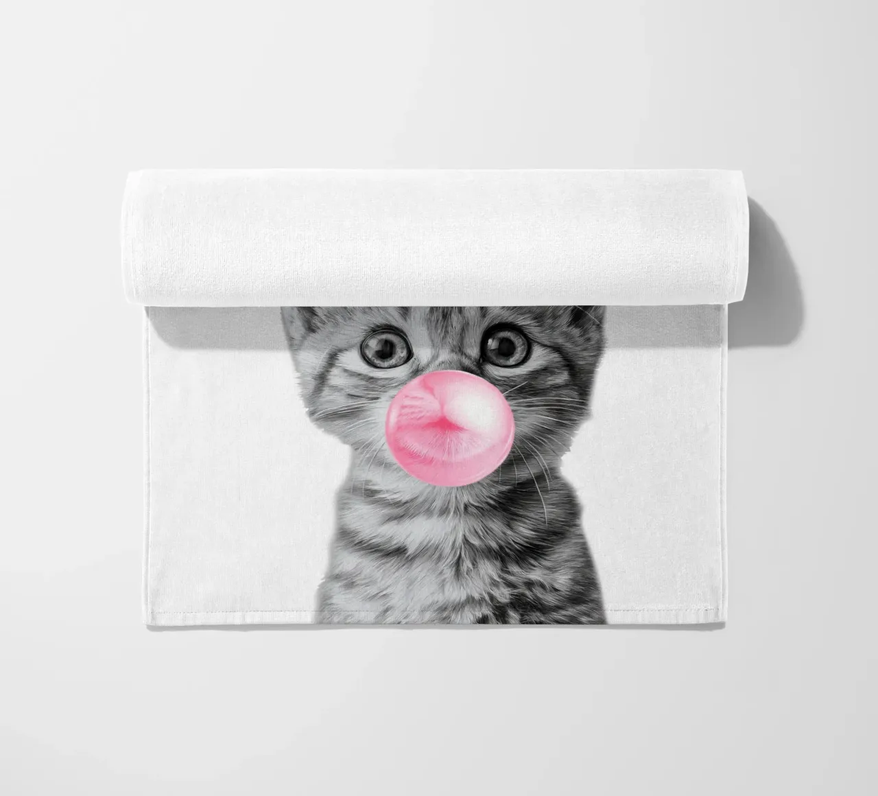 Cool cat - Good Vibes Only - rosa toalla de playa de Melanie Viola