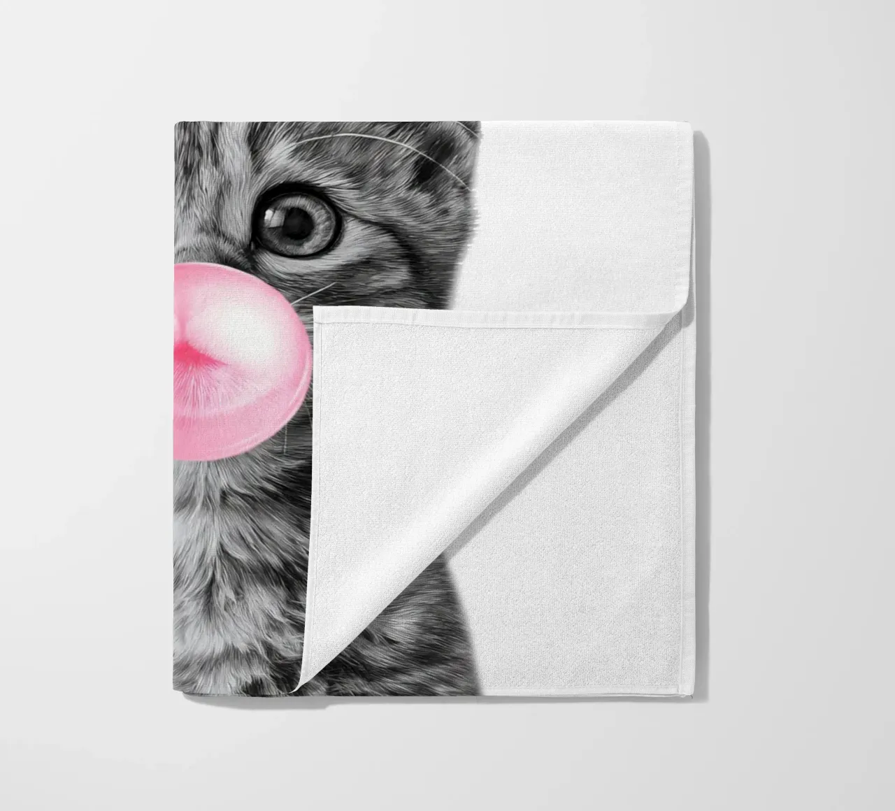 Cool cat - Good Vibes Only - rosa toalla de playa de Melanie Viola