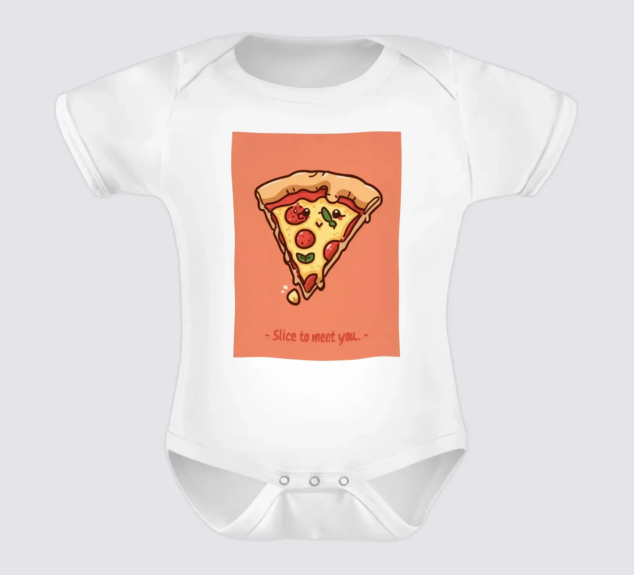 Una fetta per conoscerti body neonato maniche corte da DesignDoodle